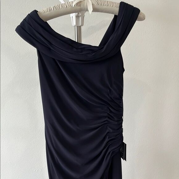 Ieena Mac Duggal 26517 Sleeveless Foldover Off Shoulder Gown Dress NWT Women’s 8 - Picture 4 of 14